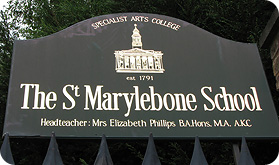 St Marylebone sign