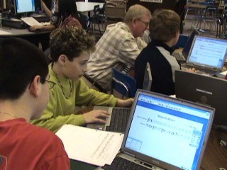 Jack Halm with students