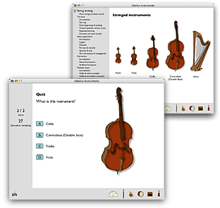 Instruments quiz screenshots