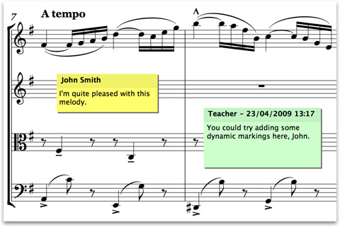 Student and teachers comments